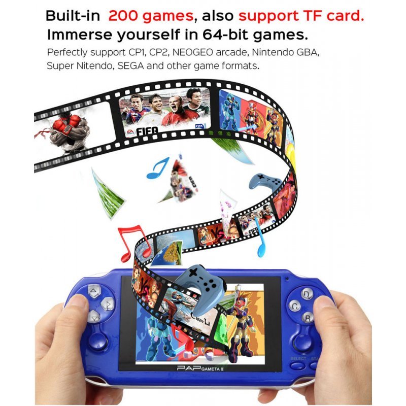 Buy Wholesale PAP GAMETA2 64 Bit HD Video Handheld Game Console ...