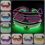  Glowing Glasses LED Gafas Luminous Bril Neon Christmas Glow Sunglasses Flashing Light Glass For Party Supplies Prop Costumes New