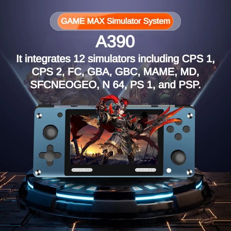 A390 Handheld Game Console 4-Inch IPS HDMI 12 Simulator Gammax ...